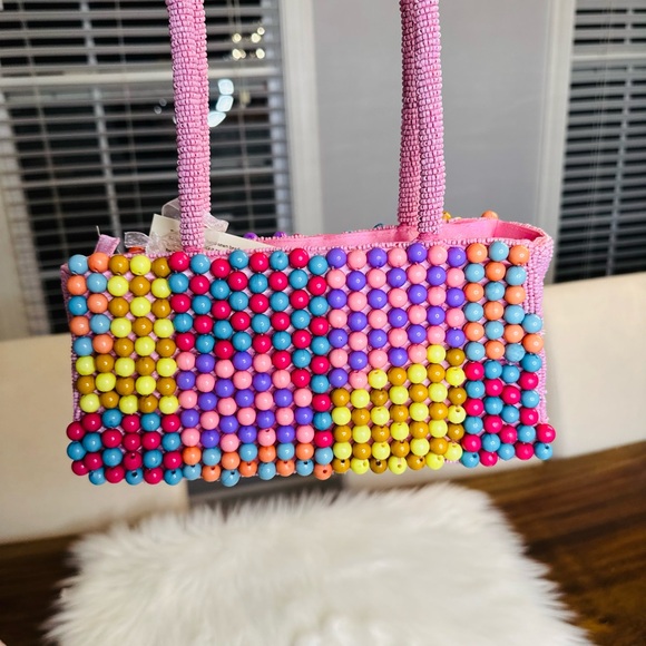 T.J.Maxx Multicolor Beaded Shoulder Bag - Picture 4 of 4